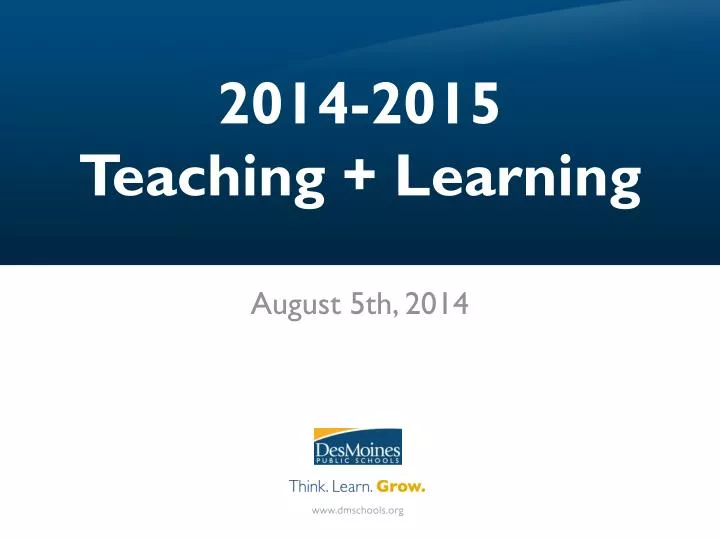 2014 2015 teaching learning