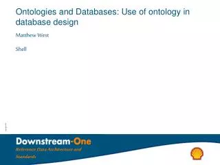Ontologies and Databases: Use of ontology in database design