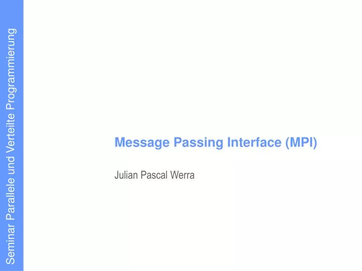message passing interface mpi