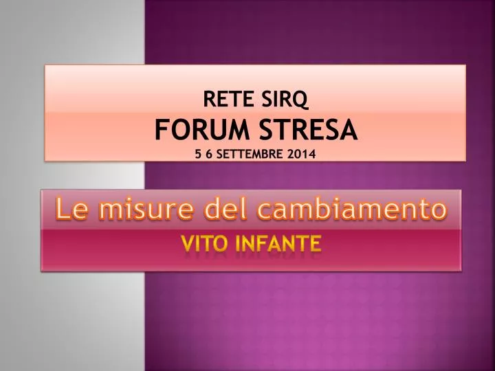 rete sirq forum stresa 5 6 settembre 2014