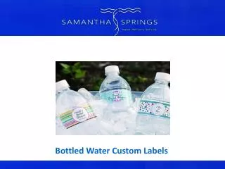 Bottled Water Custom Labels