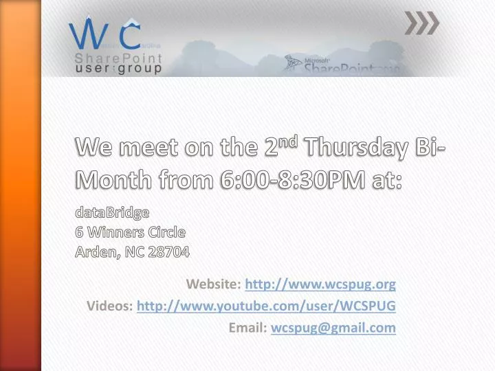 website http www wcspug org videos http www youtube com user wcspug email wcspug@gmail com