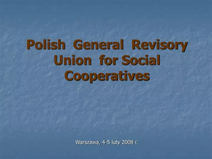 polish general revisory union for social cooperatives