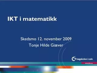 IKT i matematikk