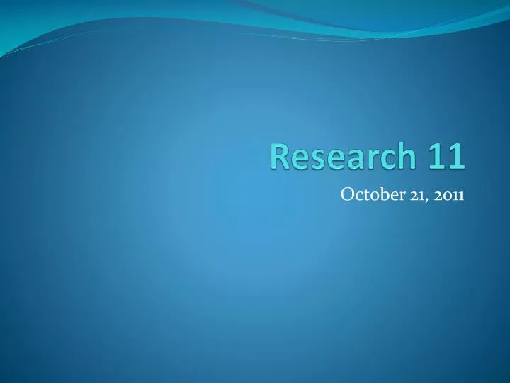 research 11