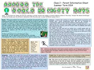 Class 2 – Parent Information Sheet Summer Term 2014