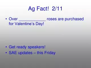 Ag Fact! 2/11