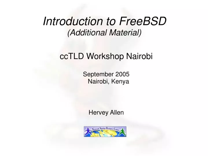 cctld workshop nairobi september 2005 nairobi kenya hervey allen