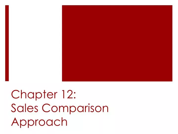 chapter 12 sales comparison approach