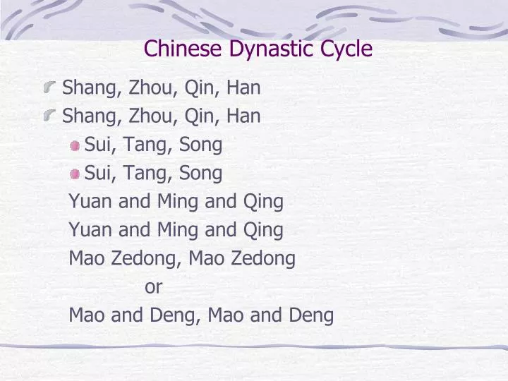 chinese dynastic cycle