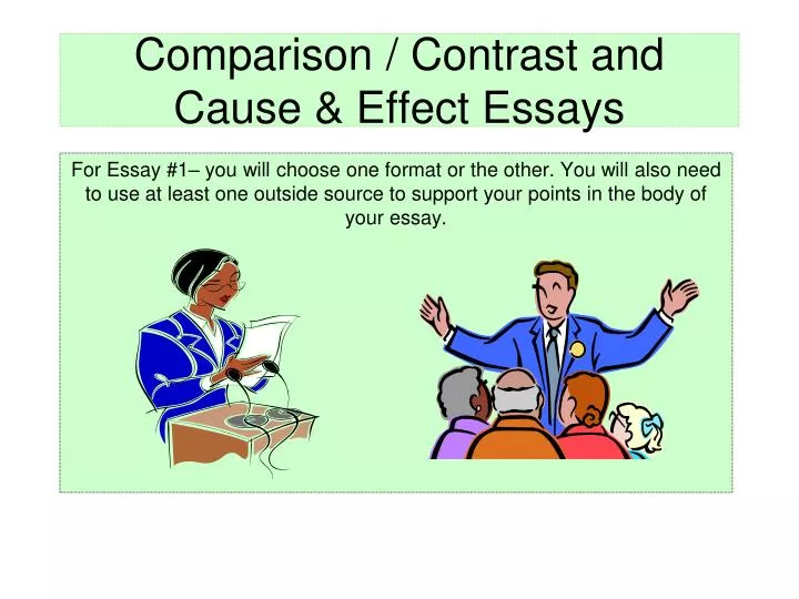 comparison contrast and cause effect essays