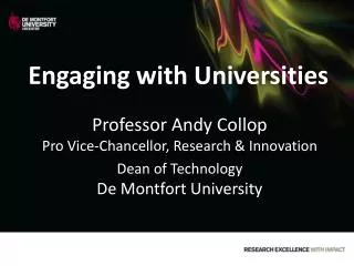 Engaging with Universities