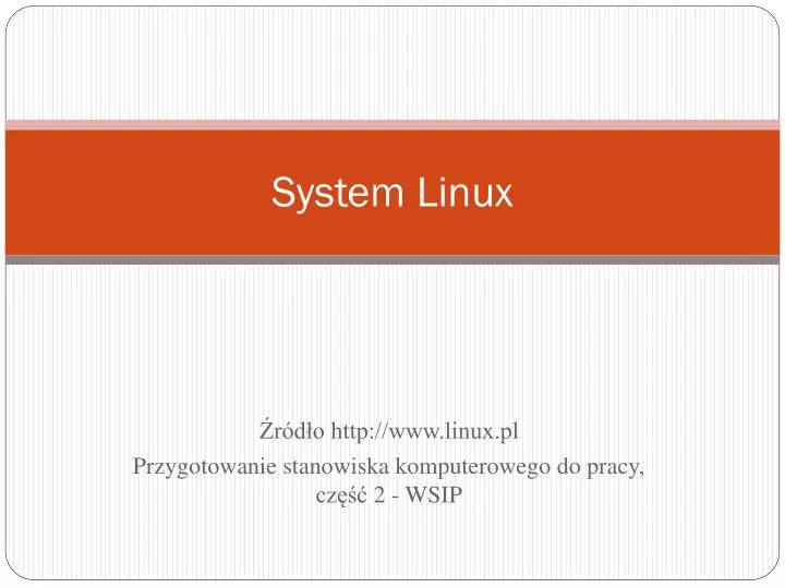 system linux
