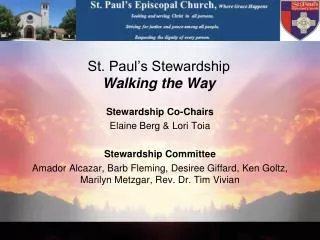 St. Paul’s Stewardship Walking the Way