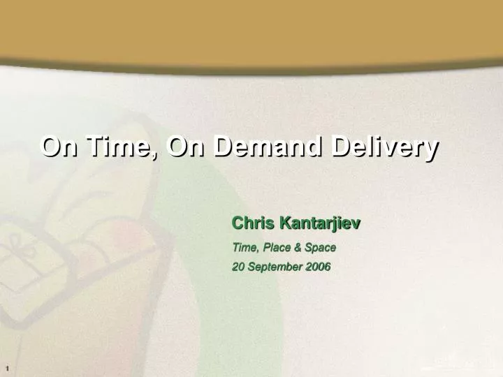 on time on demand delivery