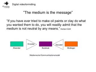 ”The medium is the message”