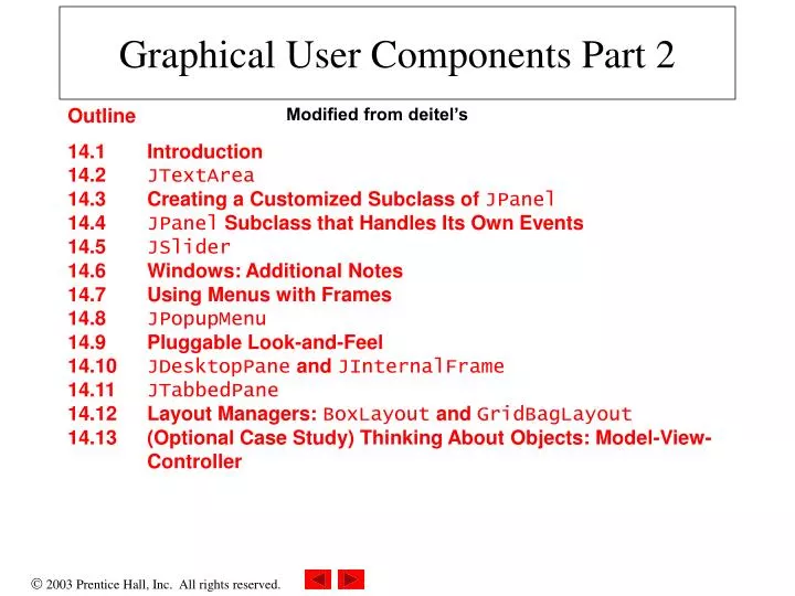 graphical user components part 2