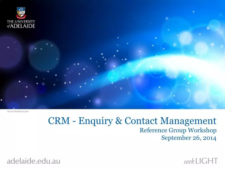 crm enquiry contact management reference group workshop september 26 2014