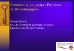 Community Languages Provision in Wolverhampton