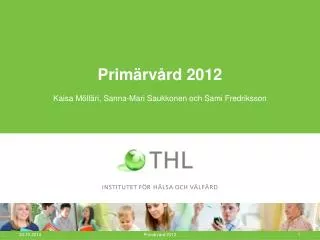 Primärvård 2012