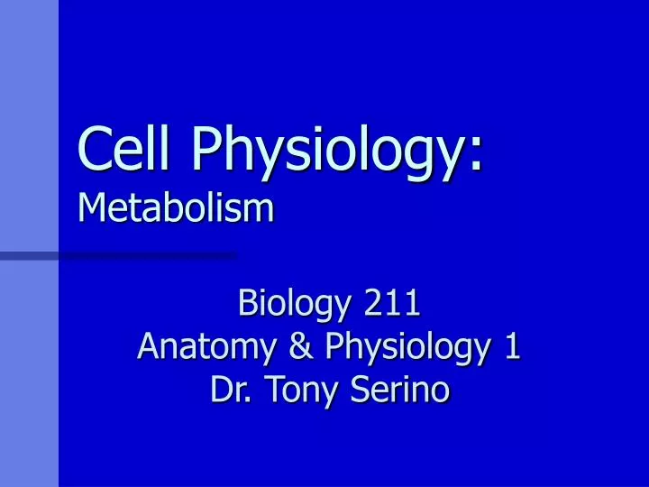 cell physiology metabolism