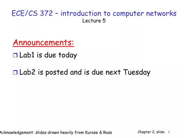ece cs 372 introduction to computer networks lecture 5