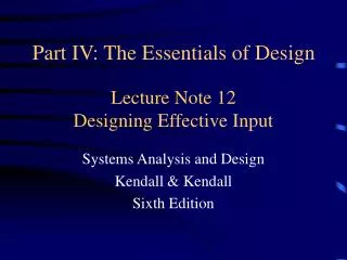 Lecture Note 12 Designing Effective Input