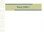 Word 2000-1 - slide 1
