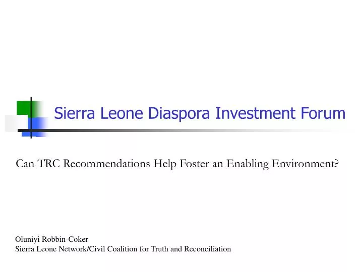 sierra leone diaspora investment forum