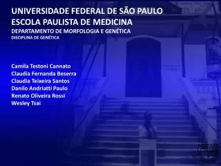 UNIVERSIDADE FEDERAL DE SÃO PAULO ESCOLA PAULISTA DE MEDICINA