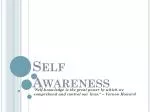Self Awareness - slide 1