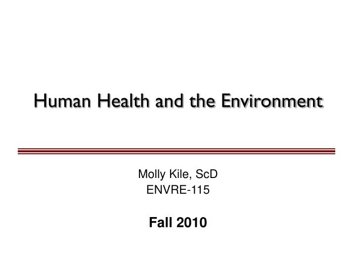 human health and the environment