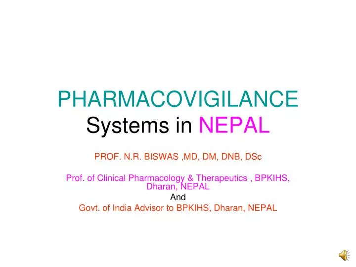 pharmacovigilance systems in nepal