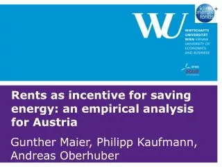 Rents as incentive for saving energy: an empirical analysis for Austria