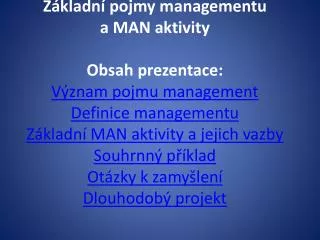 1. Významy pojmu management Management