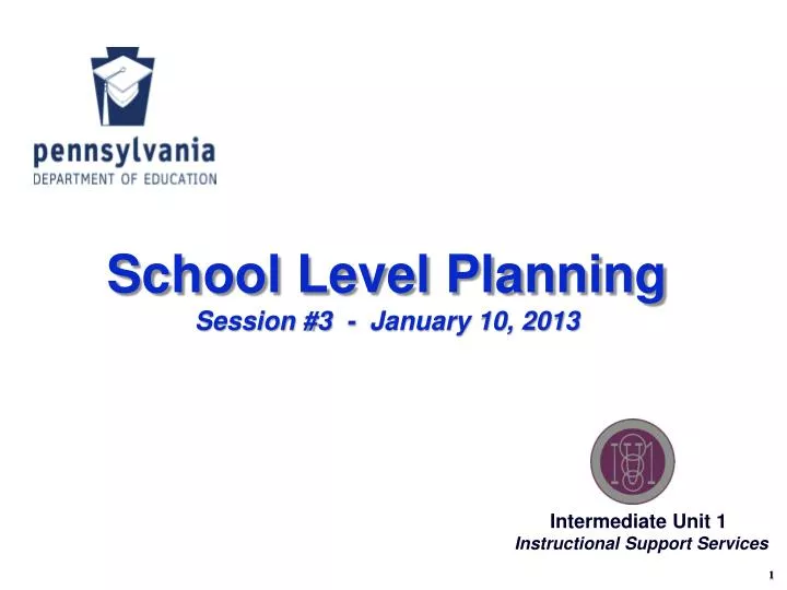 school level planning session 3 january 10 2013