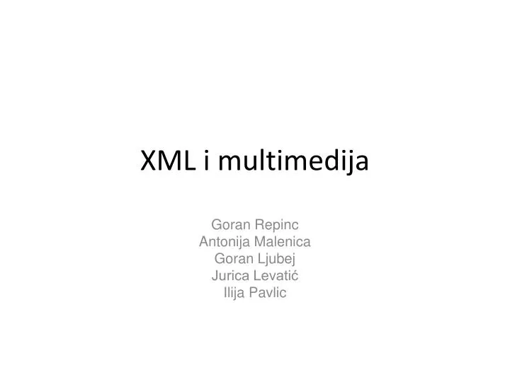 xml i multimedija