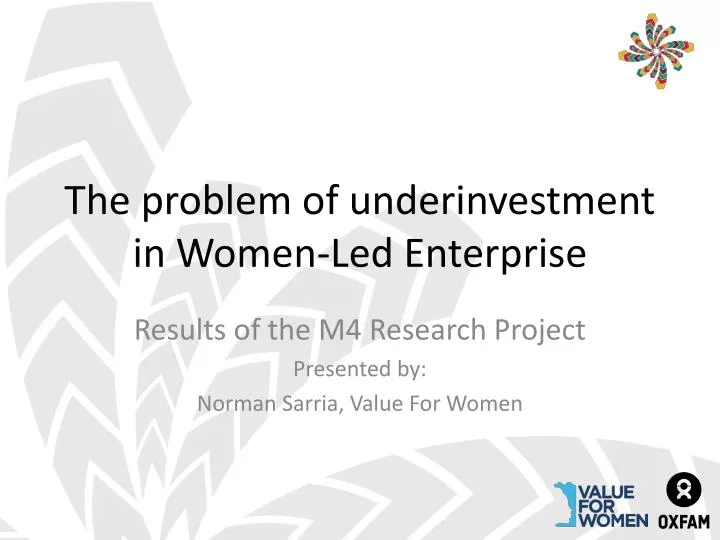 the problem of underinvestment in women led enterprise