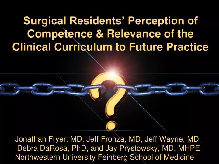 surgical residents perception of competence relevance of the clinical curriculum to future practice