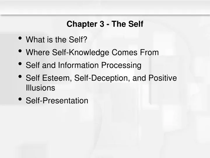 chapter 3 the self