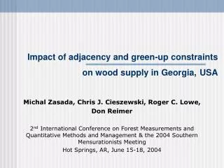 Impact of adjacency and green-up constraints on wood supply in Georgia, USA