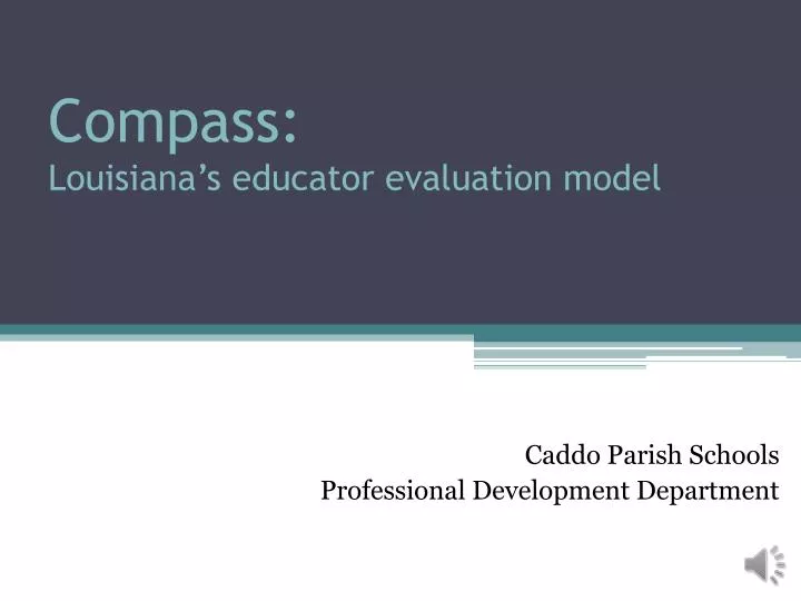 compass louisiana s educator evaluation model