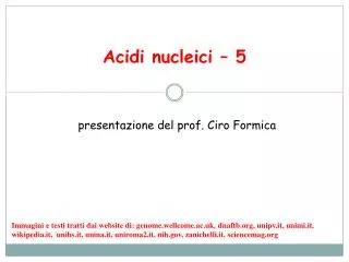 Acidi nucleici – 5