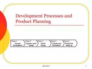Development Processes and Product Planning