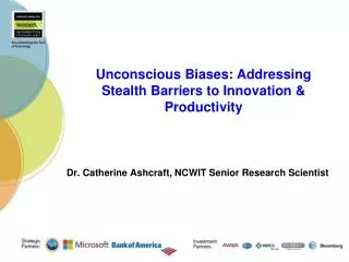 Dr. Catherine Ashcraft, NCWIT Senior Research Scientist