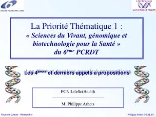 PCN LifeSciHealth M. Philippe Arhets