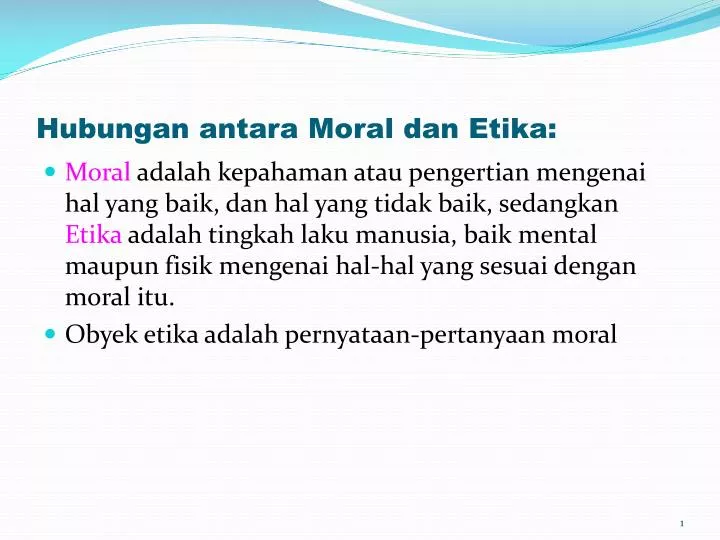 hubungan antara moral dan etika