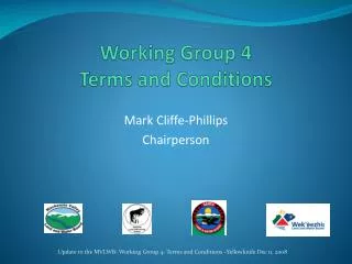 Working Group 4 Terms and Conditions