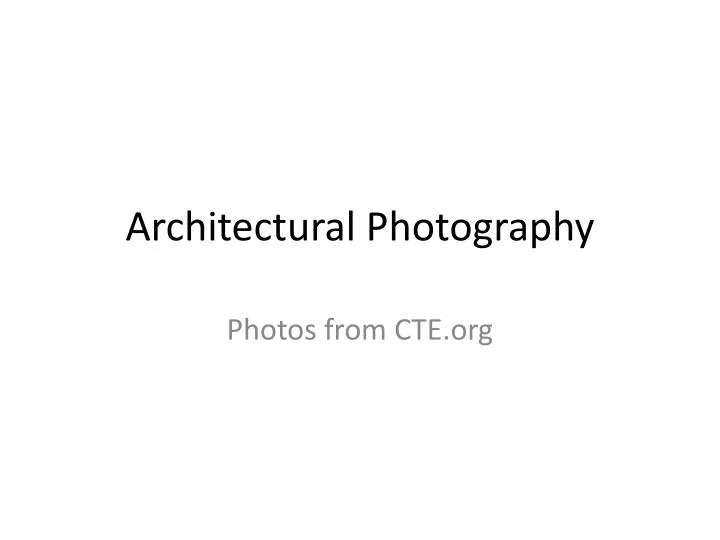 architectural photography