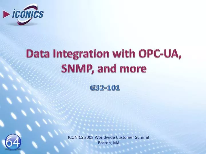data integration with opc ua snmp and more